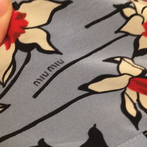 Miu Miu Contrast Print Dress - Picture 2 of 5